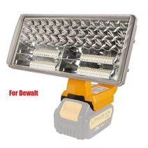 배터리 작업등 전동공구 40W LED 작업 빛 USB 충전기 밀워키 마끼다 호환 보쉬 디월트 18V 이온 9 인치 램프 실내 야외 손전등, 04 For DW2