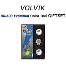 볼빅 BLUE90 프리미엄 3구+골드커팅 볼마커 세트