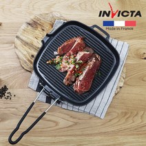 인빅타 무쇠주물 사각 그릴 25cm 폴딩핸들, 상세설명 참조, 없음