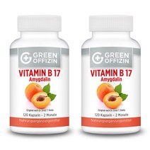 그린오피진 비타민 B17 아미그달린 1000mg 120캡슐 2통