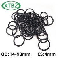 고무오링 패킹 실리콘 오링 고무링 O-링 CS 4mm OD14-98mm NBR 고무 오일 씰 자동차 가스켓, 01 14mm x 4mm 20pcs_01 4 mm