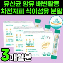 50대 여자 장 운동 건강 차전 자전 자피 차피 피차 분말 식이섬유 가루 유산균 보충제 영양제 추천 복부 가스 제거 묵은 변 부드럽게 섬유질 섬유소 차전피 차전차 퀘변 숙변 잔변감, 3박스(3개월분)