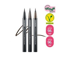 코스노리 슈퍼프루프 피팅 비건 브러쉬 아이라이너 붓펜 3color, 02. 블랙브라운