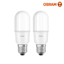 오스람 LED 스틱전구 10W, 전구색, 2개입