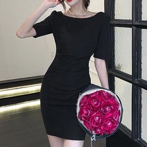 등파임 슬림 원피스 블랙 20대 30대 여름 하객룩 패션