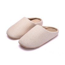 MJ21 겨울 거실화 쿠션슬리퍼 실내화, 베이지