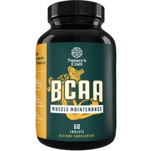 BCAA 분지 사슬 아미노산 보충제 천연 근육 빌더 순수 에너지 부스터 및 남성과 여성을 위한 운동 지원 회복 L-류신 L-발린 60 태블릿 - 20회 제공량, 기본