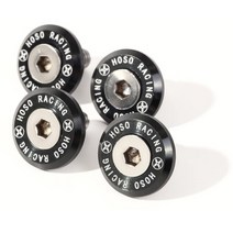 일본직발송 10. OFFICE KK M6 크기 스테인리스 볼트 AMP; 알루미늄 와셔 BLACK 4 개 SET 컬러 스페이서 사, ONE SIZE, One Color