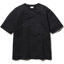 스노우 피크 아웃도어 반소매 T셔츠 리사이클 코튼 헤비 TS-22SU401 블랙 S 유니