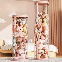 투명 인형 정리함 정리 리빙 원통 수납함 디스플레이, 32cm-120cmx도르래x인형60개