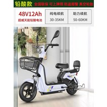 전기 자전거 소형 스쿠터 소녀 미니 부모 자식 배터리 새로운 경량 트램 남성 라이센스, 48v, 0아, 납산 모델 White-12a ChaoweiTian