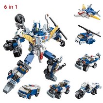 DIY 뉴 트렌드 시티 엔지니어링 변환 로봇 빌딩 블록 메카 트럭 레이싱 카 공룡 차량 벽돌 어린이용 장난감, [02] No Box