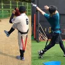 BC 퍼포먼스 밴드 야구트레이닝 피칭 배팅 하체중심이동, 빨강(170cm이하 유소년용)