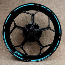 가와사키 오토바이 17 인치 휠 허브 데칼 장식 로고 닌자 125 250 300 400 650 ZX-6r 10R 14R 림 반사 스티, [22] Ninja