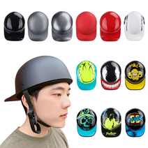 사이즈 미스 제로 스냅백 헬멧 오토바이 전동 킥보드 자전거 풀페이스 가벼운 반모 하이바, 스마일