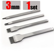 3/4/5/6mm 간격 펀치 도구 가죽 구멍 레이싱 스티치 바느질 diy 공예 1/2/4/6 프롱 375ea07, 01 3mm 1set