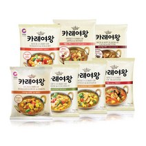 청정원 카레여왕 골라담기 7종, 마늘양파108gX2/애플허니108gX3