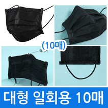 일회용마스크 일회용 덴탈마스크 10매 - 검정, 10매입