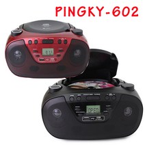 롯데 MP3 CD 포터플 카세트 플레이어 핑키-602/어학용, 레드, 핑키-602