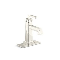 콜러 KOHLER 27400-4-SN RIFF 욕실 싱크 수전 0.5 GPM Vibrant Polished 니켈, Vibrant Polished Nickel