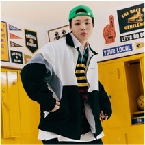 스파오 배색 윈드 브레이커 블랙 데일리 속건 바람막이
