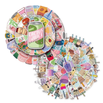 본시엘 캐리어 노트북 스티커 다꾸 캠핑 방스 꾸미기스티커, 8. 당 충전 100매