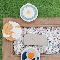 태광조명 DIY 펀치 니들 자수 동물 원형, 펀치니들 기본 바늘, 1개