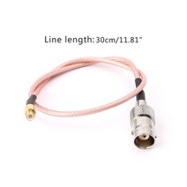 BNC 여성 - MCX 남성 RG316 돼지 케이블 30cm RF 동축 케이블, 은