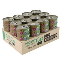 프로베스트 캣 캔 80g 24캔, 참치+치킨