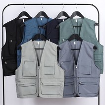 스타일도사 춘추 여름 작업조끼 아웃도어 등산 낚시조끼 배달 근무복 작업복 라이더조끼 단체 유니폼 택배 포켓 주머니, 2XL(105), 카키