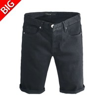 동대문스타일 빅사이즈 남자반바지 30~46 베이직 면스판 5부 블랙반바지 TM598