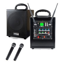 그레이스 EG-153 충전 이동식앰프 150W 무선마이크 2개, 핸드마이크+핸드마이크