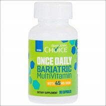 Bariatric Choice 종합비타민 비타민 미네랄 철분 45mg 90 타블렛