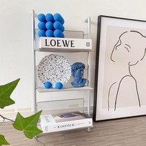 실버미어 미드 센추리 접이식 매거진 랙 철제 모듈 선반, 01.미드센추리 스탠딩 철제 선반 3단, 1개