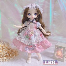 30cm 2D 애니메이션 인형 1/6 Bjd 만화 얼굴 옷 2 차 요소 인형 여아용 두 번째 공주 파란 눈, dolls and clothes, LBR