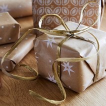 이케아 VINTERFINT 선물포장 리본 50M 종이끈 답례품 데코 미술재료 홈파티 연말 크리스마스 트리 파티 인테리어 소품, 색상, 골드