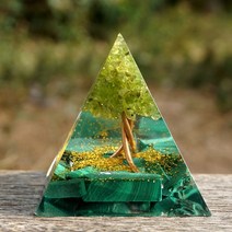 Orgone 피라미드 자수정 페리도트 치유 크리스탈 에너지 오르고 나이트 도구 홈 장식, B