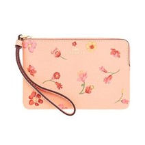 Coach 코치 파우치 FC8701 C8701 미스티컬 플로랄 PVC 가죽 코너 Zip 리스틀렛 레이디스 품 고급 여성 데일리