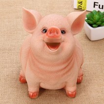 소품샵 특이한 저금통돼지 돼지 저금통 돼지 저금통 가정 용품 장난감 돈 상자 만화 돼지 모양의 생일 선물 동전 보관 상자 인테리어, 협력사, 21x16x16cm
