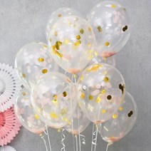 컨페티헬륨풍선세트 10개분량 로즈골드, 단품
