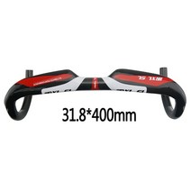 카본 드롭바 픽시 로드 핸들바 사이클링 자전거 핸들 바 광택 내부 라우팅, 레드 400mm