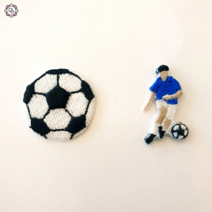 축구공 와펜 축구선수 자수 스포츠 패치 (열접착 와펜)