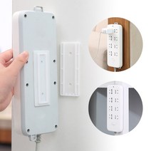 (2개) 만능 멀티탭걸이 벽부착 브라켓, 화이트 1+1