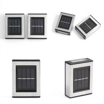 라온지니 LED 정원 태양광 벽부등 2P 웜색 실외벽부등 태양광외부등 정원조명
