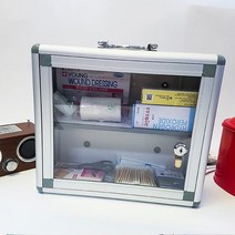 빠띠라인 알루미늄 벽 고정형 구급함 케이스구급함 케이스 알루미늄상자 응급 벽걸이 가정구급함 다용도 다용도케이스 수납 정리