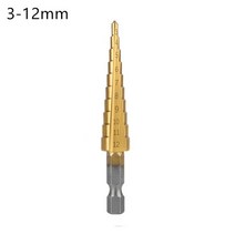 3-12mm 4-12mm 4-20mm hss 스트레이트 그루브 스텝 드릴 비트 금속 고속 스틸 나무 구멍 커터 콘 드릴 목공 도구 486, 3-12