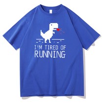 아두이노 Frontend 프로그래머 셔츠 Chrome Dino Geek 해커 코더 선물 웹 개발자 Tshirt Mens Cotton Tee I, 02 Dark Blue_02 M