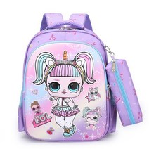 책 가방 학생을위한 학교 초등 귀여운 만화 배낭 방수 schoolbag 두 조각 세트