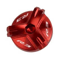 차량 번호판 홀더오토바이 CNC 엔진 오일 필러 캡 플러그 커버 야마하 YZF R1 1998-2020, 06 R3 Red