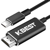 케이베스트 스마트폰 미러링 C타입 HDMI TV 연결 케이블, 1m